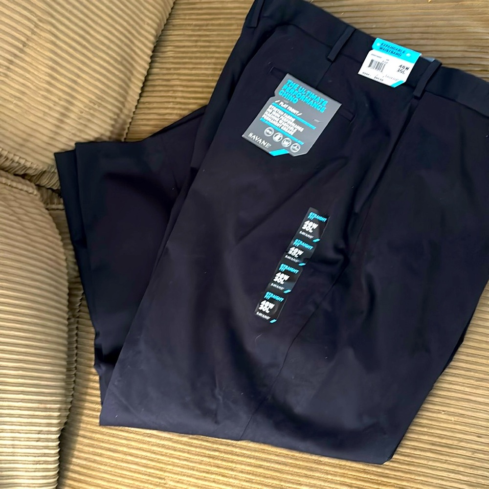 Mens Savane slacks, black, 48 x30
